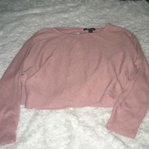 Pink cropped sweater